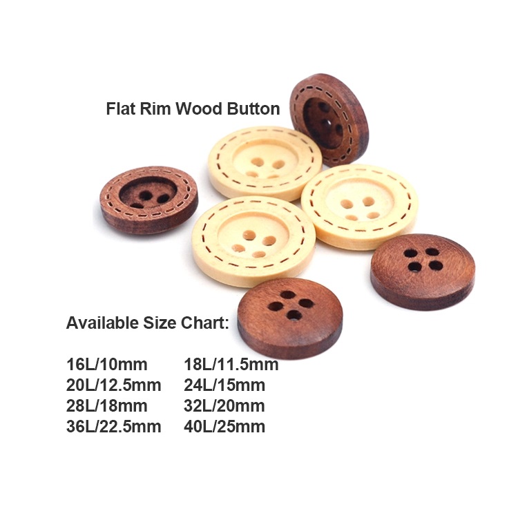 Pattern wooden button