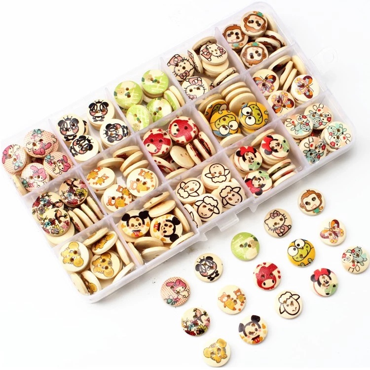 Pattern wooden button